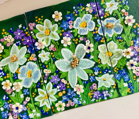 3 Panel Flowers