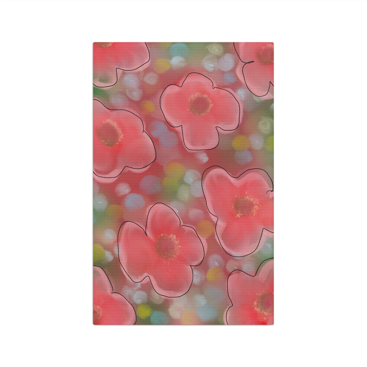 Floral Bokeh Microfiber Tea Towel — Pink Poppy Kitchen Towel