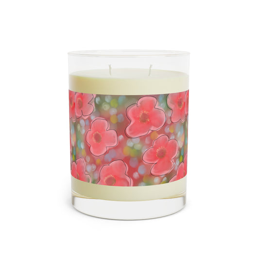 Floral Pink Bloom Scented Candle — 11oz Glass Jar