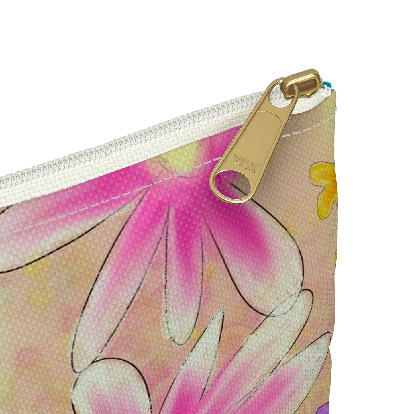 Floral Accessory Pouch — Pastel Poppy Makeup & Travel Bag