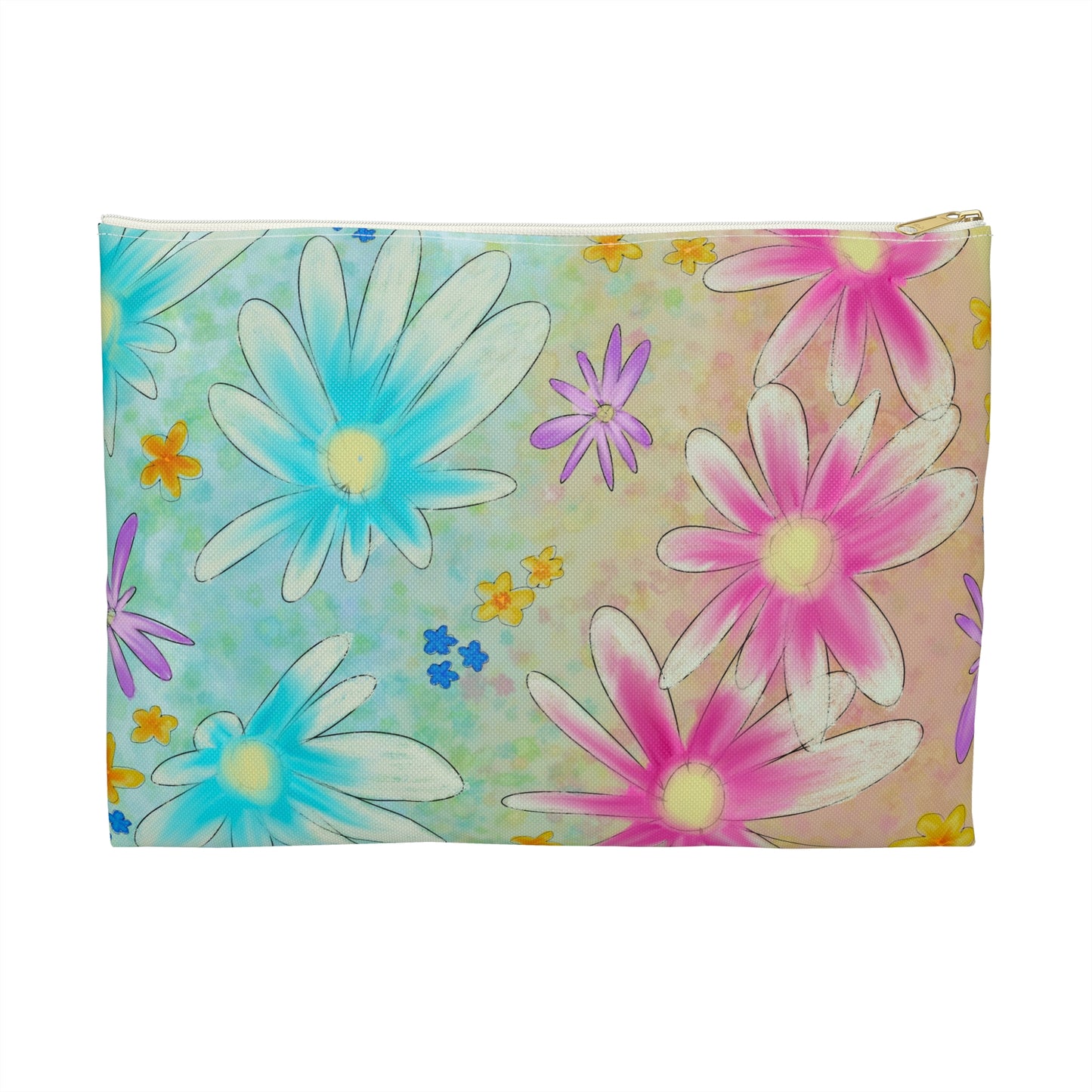 Floral Accessory Pouch — Pastel Poppy Makeup & Travel Bag
