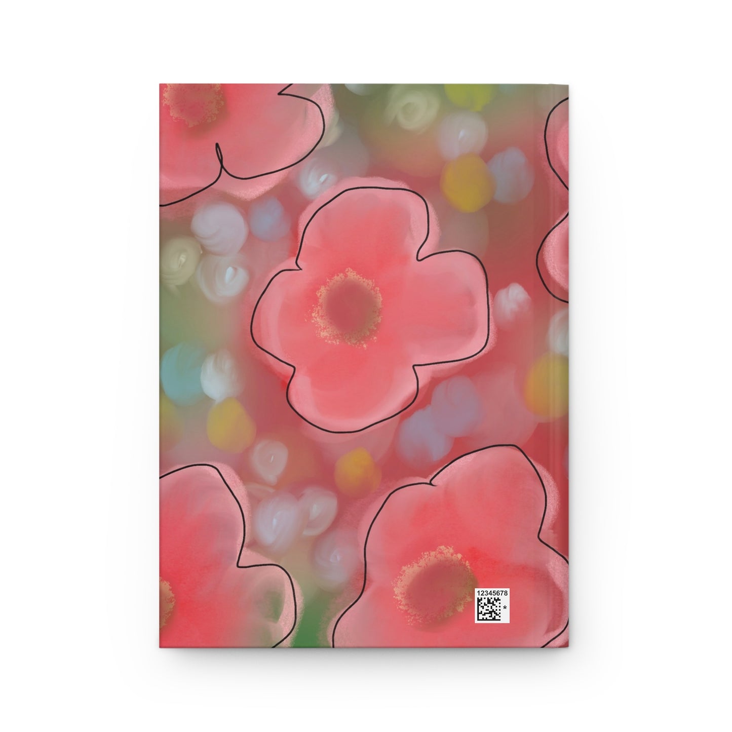Floral Bokeh Hardcover Journal — Pink Poppy Notebook