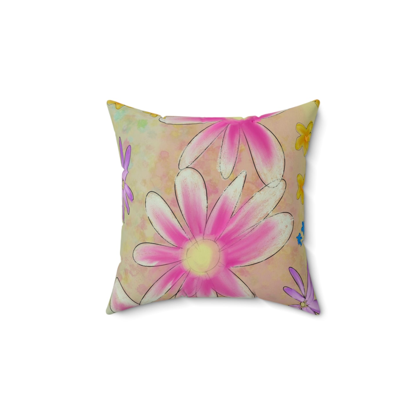 Floral Daisies Decorative Pillow
