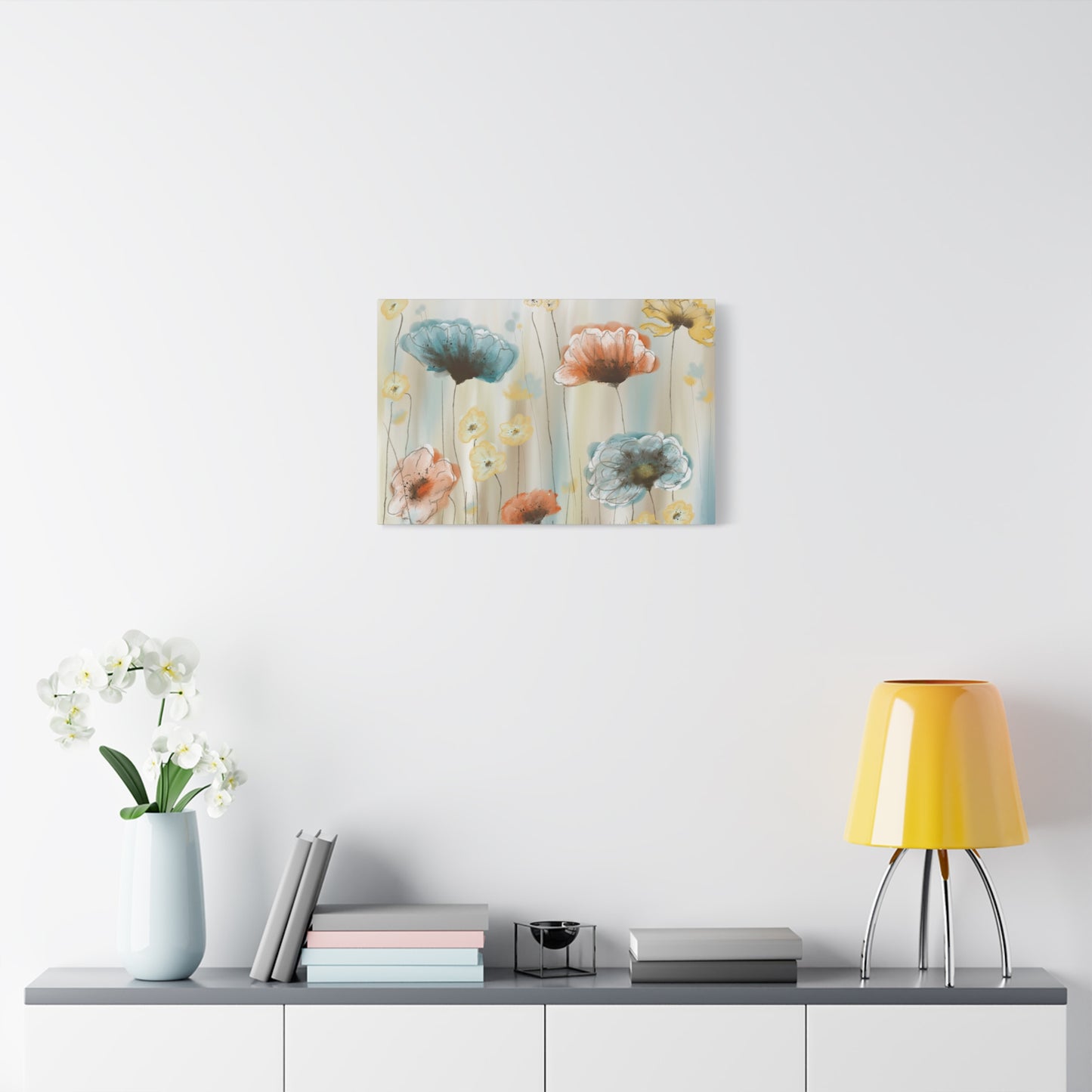 Floral Poppies Matte Canvas Wall Art – Stretched 1.25"