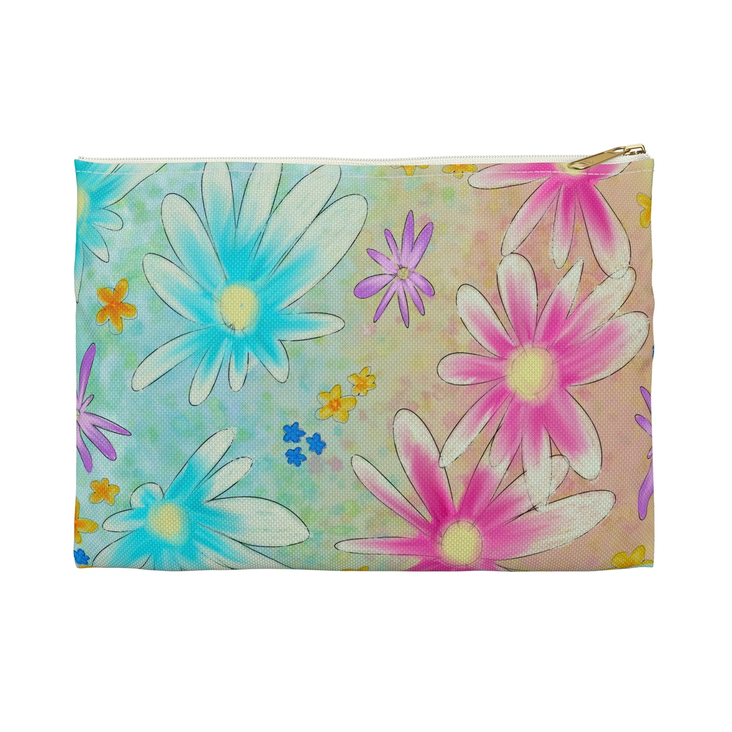 Floral Accessory Pouch — Pastel Poppy Makeup & Travel Bag