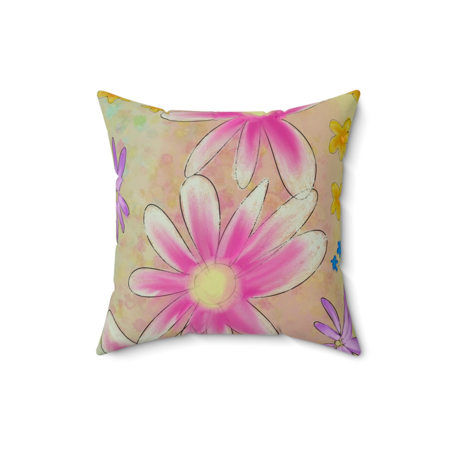 Floral Daisies Decorative Pillow
