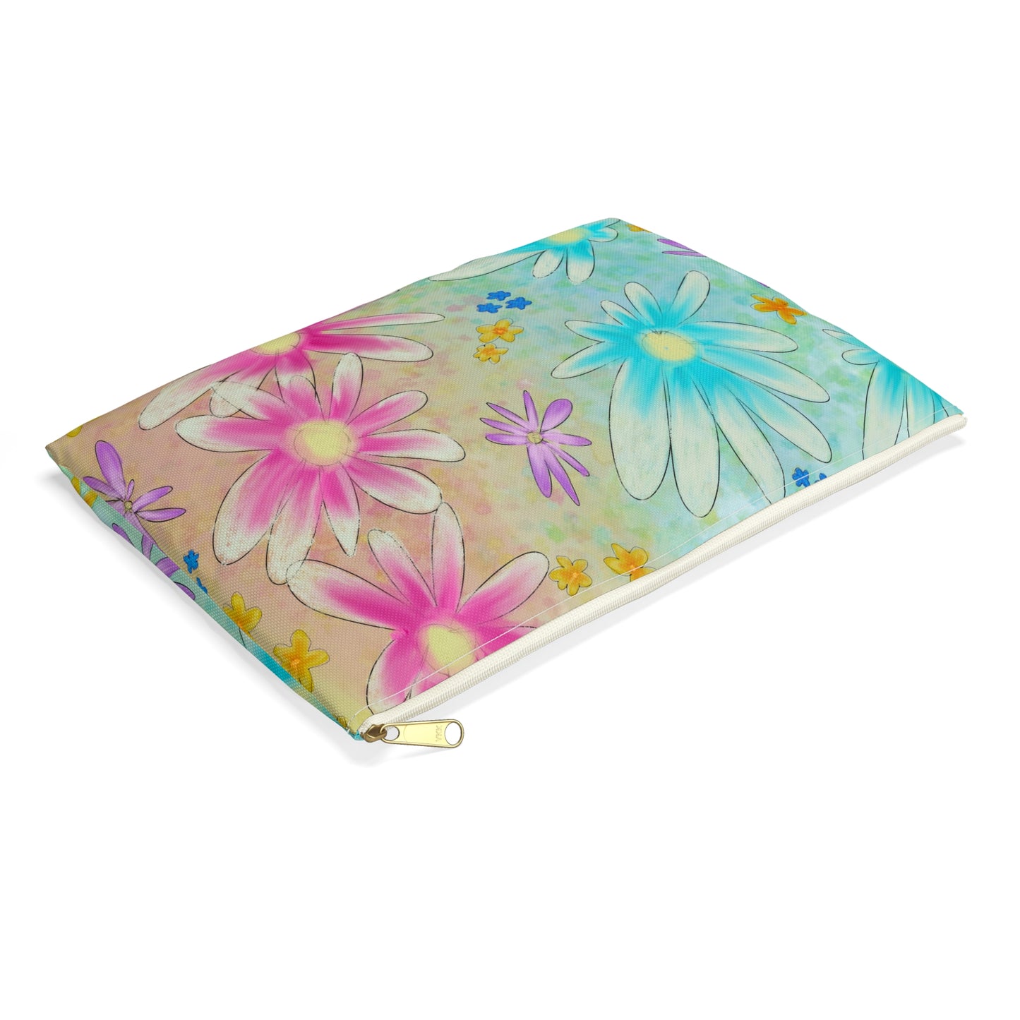 Floral Accessory Pouch — Pastel Poppy Makeup & Travel Bag