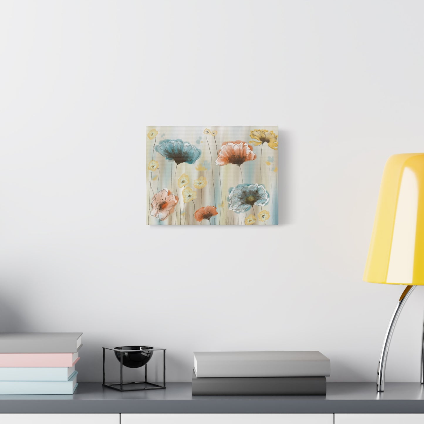 Floral Poppies Matte Canvas Wall Art – Stretched 1.25"