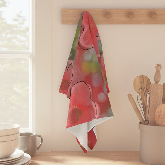 Floral Bokeh Microfiber Tea Towel — Pink Poppy Kitchen Towel